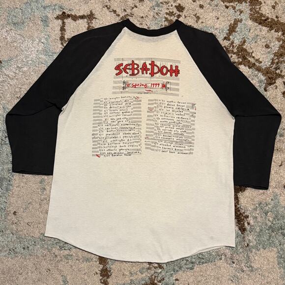 Vintage 1999 The Sebadoh US Tour Raglan Shirt Size Large Alternative Indie Band - Picture 2 of 8